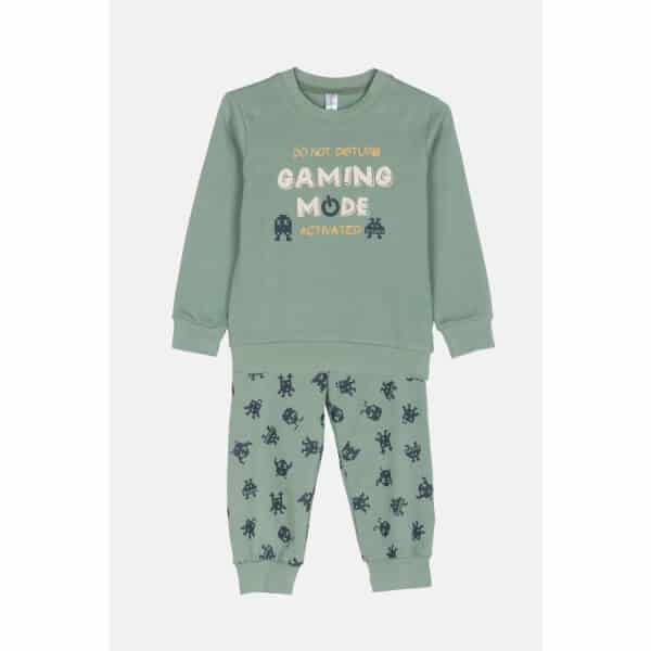 2474104_01 Παιδική Πυτζάμα GAMING mini αγόρι Dreams 2474104 Πράσινο - Image 1