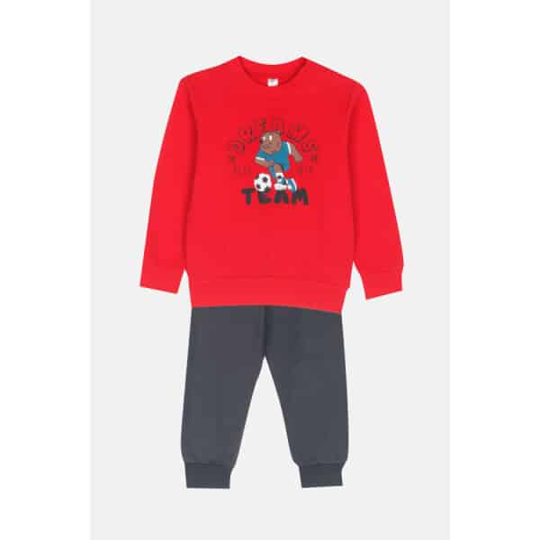 Παιδική Πυτζάμα FOOTBALL mini αγόρι Dreams 2474107 Κόκκινο - Image 1