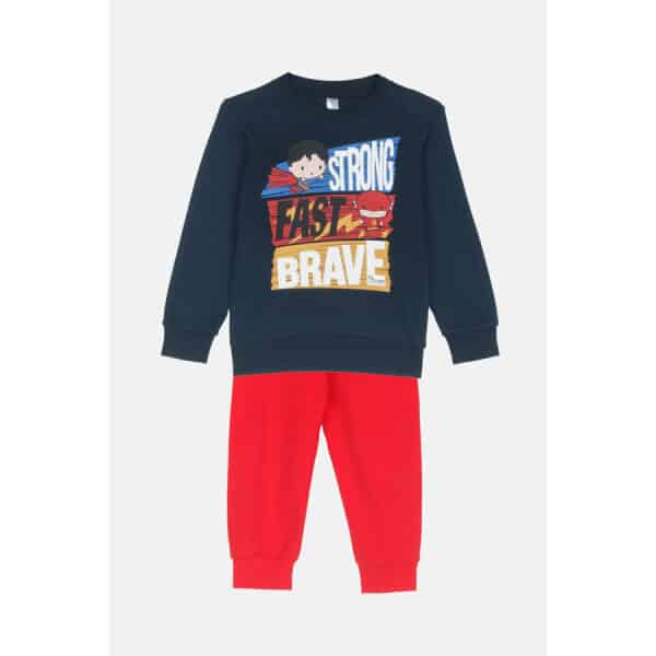 2474109_01 Παιδική Πυτζάμα HEROES mini αγόρι Dreams 2474109 Κόκκινο - Image 1