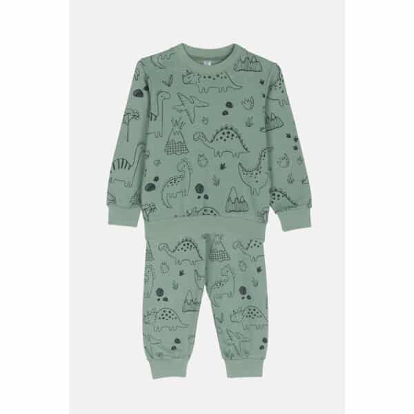 2474115_02 Παιδική Πιτζάμα Αγόρι Dinosaurs Allover 2474115 Πράσινο - Image 1