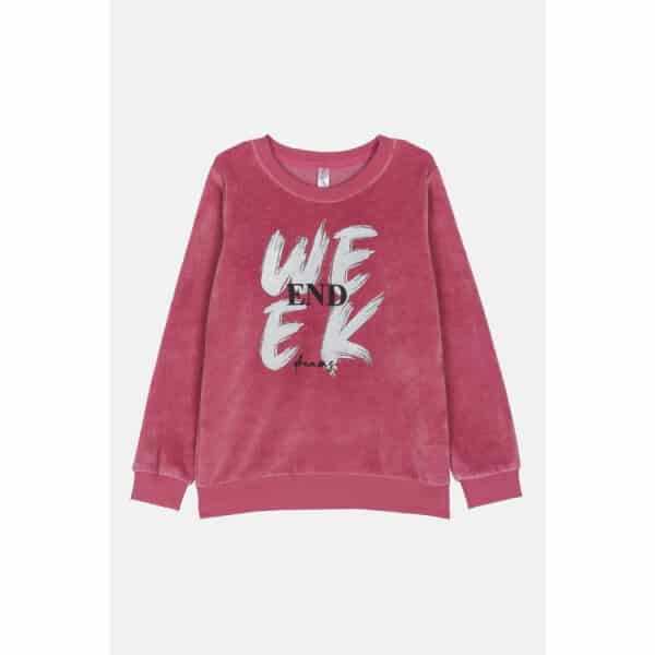 Παιδική Πυτζάμα Βελουτέ WEEK END κορίτσι Dreams 2475102 ΡΟΖ - Image 2