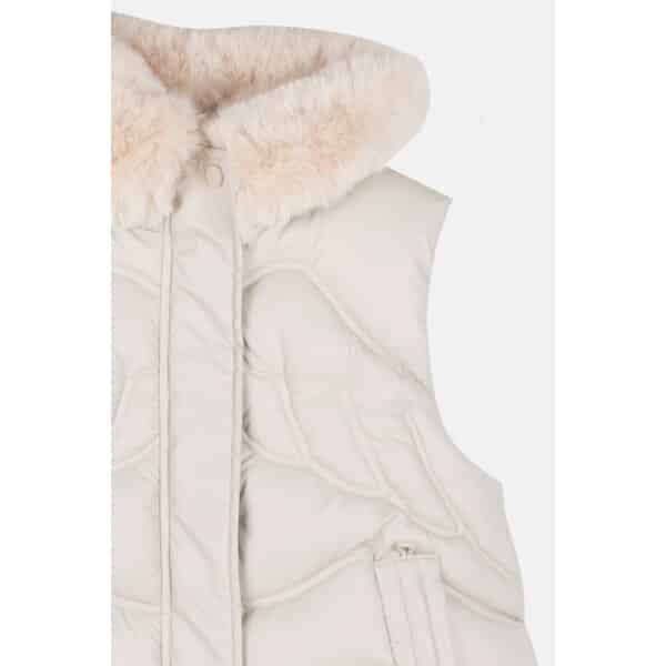 2495213_BEIGE_02 Παιδικό Μπουφάν αμάνικο μπεζ κορίτσι Joyce 2495213 - Image 2