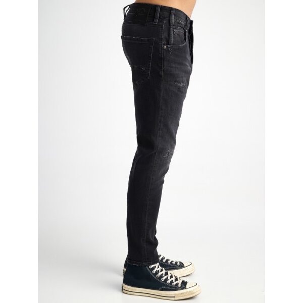 Ανδρικό παντελόνι τζιν Roger Tapered Fit STAFF GALLERY 5-865.126.BLS.052 μαύρο - Image 4