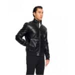 Ανδρικό μπουφάν από δερματίνη Biston fashion 52-201-108 μαύρο - Image 3