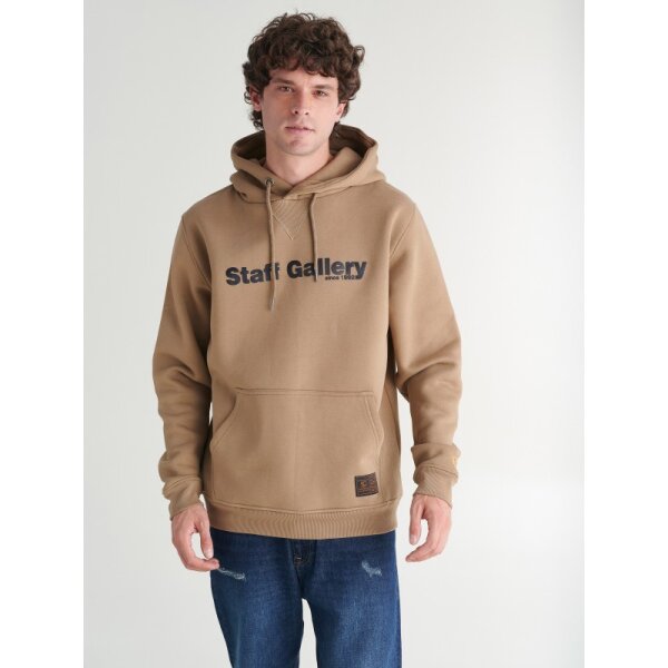 64-109.052.Ν9981-600x800 Ανδρικό φούτερ με κουκούλα Staff Gallery 64-109.052 καφέ - Image 1