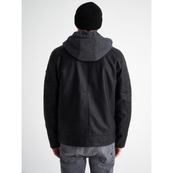 Ανδρικό μπουφάν δερματίνη robert STAFF GALLERY 66-204.052 μαύρη - Image 3