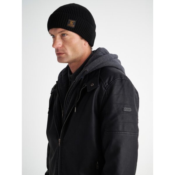 Ανδρικό μπουφάν δερματίνη robert STAFF GALLERY 66-204.052 μαύρη - Image 4