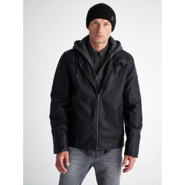 Ανδρικό μπουφάν δερματίνη robert STAFF GALLERY 66-204.052 μαύρη - Image 1