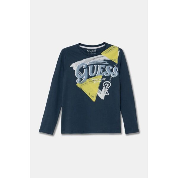 AW24-BUB07F-55X_F1 Παιδική Μπλούζα  για Αγόρι με τριγωνικό λογότυπο Guess L4BI28 I3Z14A72K-A72K - Image 1