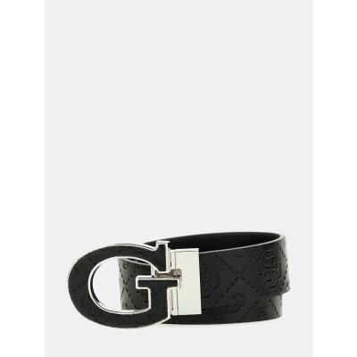 Ανδρική ζώνη διπλής όψης GUESS BMGGDBP4435-BLA μαύρη