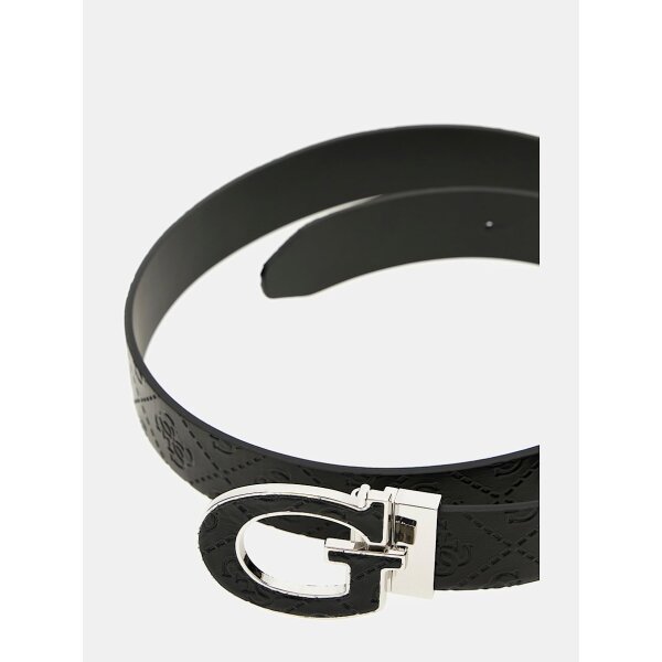 BMGGDBP4435-BLA-ALT4 Ανδρική ζώνη διπλής όψης GUESS BMGGDBP4435-BLA μαύρη - Image 3