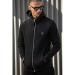 Ανδρική ζακέτα φούτερ Henry-clothing 3-655 μαύρη