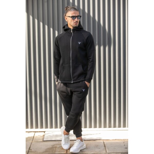 Ανδρική ζακέτα φούτερ Henry-clothing 3-655 μαύρη - Image 3