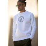 Ανδρική φούτερ λαιμόκοψη Henry-Clothing 3-670 λευκή