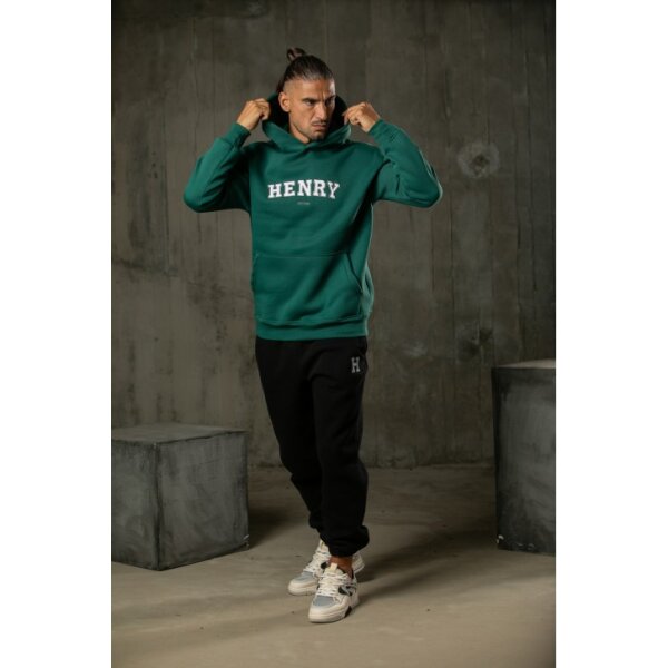 _B__2568-484x726 Ανδρικό φούτερ με κουκούλα Henry-Clothing 3-656 πράσινο - Image 2