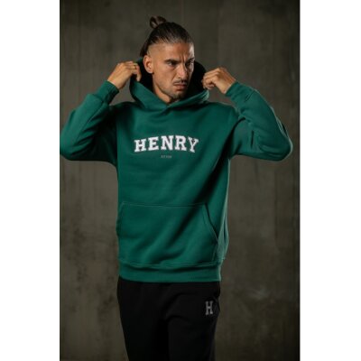 Ανδρικό φούτερ με κουκούλα Henry-Clothing 3-656 πράσινο