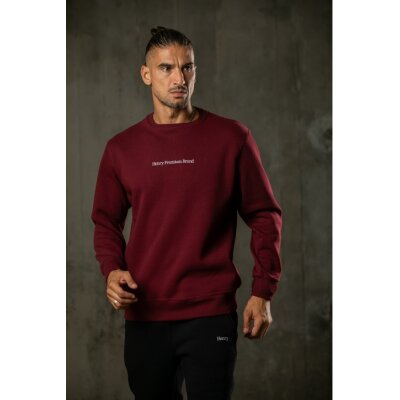 Ανδρικό φούτερ λαιμόκοψη Henry-Clothing 3-671 μπορντώ