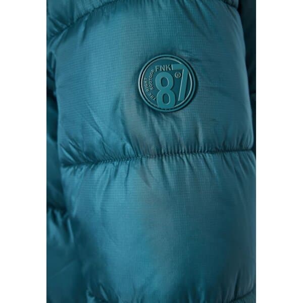 Γυναικείο Μακρύ καπιτονέ puffer μπουφάν με κουκούλα Πετρόλ  FUNKY BUDDHA FBL010-104-01 - Image 8