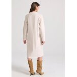 Γυναικείο Relaxed fit μίντι πλεκτό φόρεμα με πλαϊνά σκισίματα FUNKY BUDDHA FBL010-106-13-CHALK - Image 4