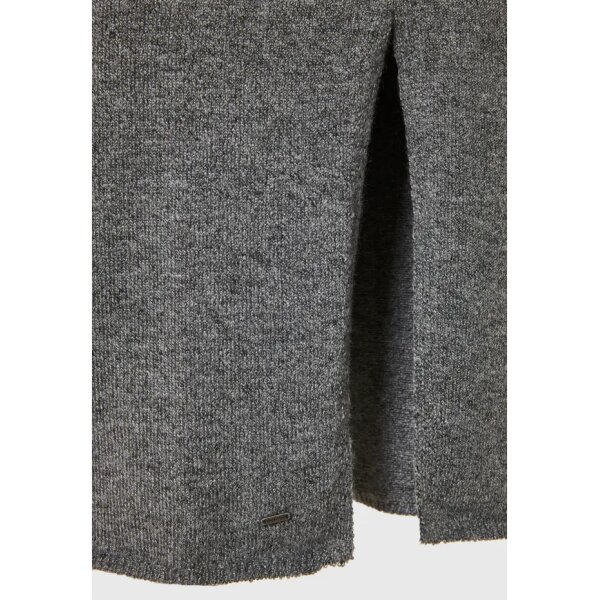 FBL010-106-13_GRAPHITE_8 Γυναικείο Relaxed fit μίντι πλεκτό φόρεμα με πλαϊνά σκισίματα  FUNKY BUDDHA FBL010-106-13-GRAPHITE - Image 7