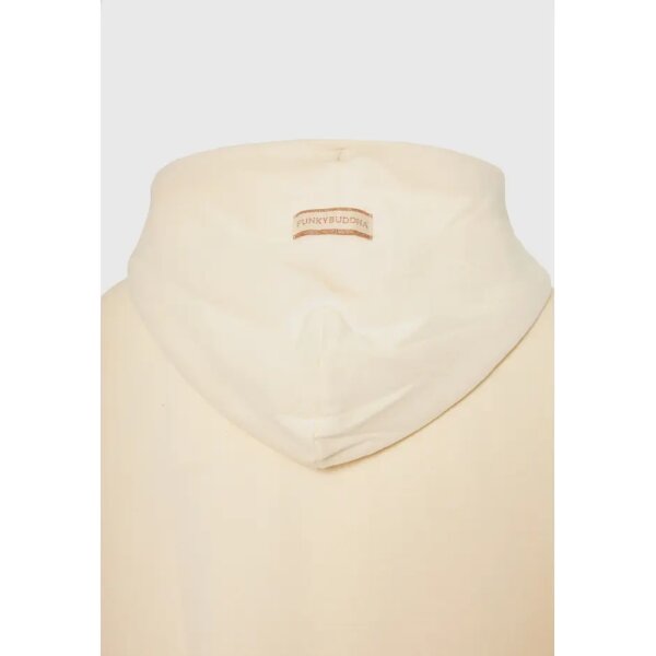 Γυναικείο Oversized φούτερ με branded κέντημα στο στήθος  FUNKY BUDDHA FBL010-112-06 EΚΡΟΥ - Image 7