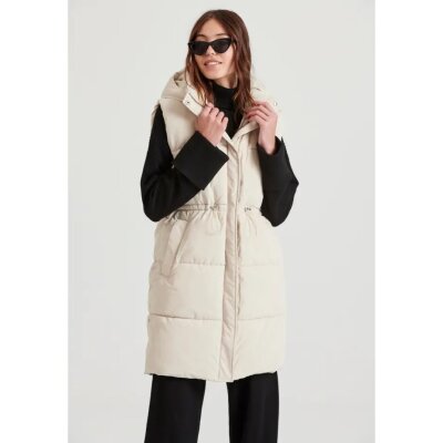 Γυναικείο Loose fit αμάνικο puffer μακρύ μπουφάν FBL010-113-01 FUNKY BUDDHA