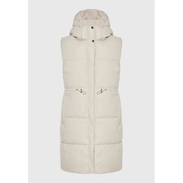 FBL010-113-01_CHALK_6 Γυναικείο Loose fit αμάνικο puffer μακρύ μπουφάν  FBL010-113-01 FUNKY BUDDHA - Image 6