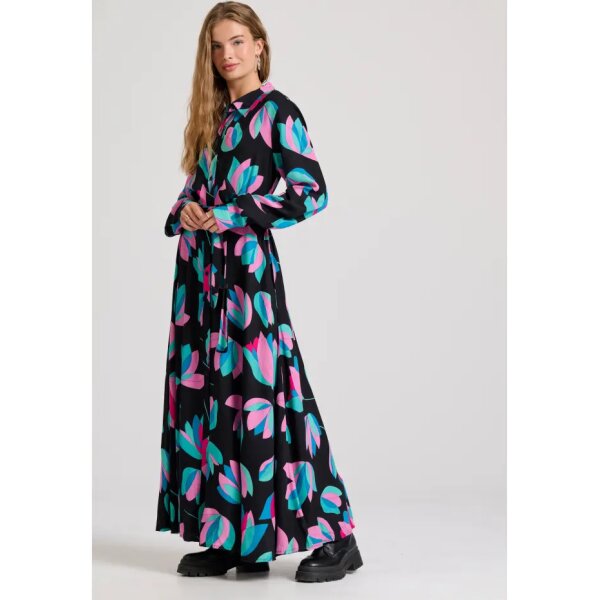 Γυναικείο Σεμιζιέ μάξι φόρεμα με all over τύπωμα FUNKY BUDDHA FBL010-132-13 - Image 1