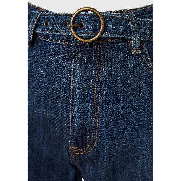 Γυναικείο Straight fit τζιν παντελόνι με ζώνη  FBL010-167-02 FUNKY BUDDHA - Image 6