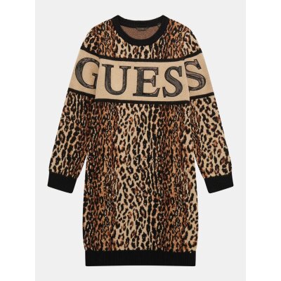 Παιδικό Πλεκτό φόρεμα με animal print για Κορίτσι GUESS J4BK17Z3I50-P340