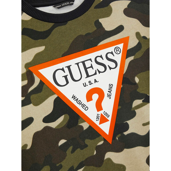 L4BQ01KAD73-P8F9-ALT8 Μπλούζα Φούτερ με στάμπα καμουφλάζ με τριγωνικό λογότυπο Guess  L4BQ01KAD73-P8F9 - Image 3