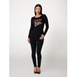 Γυναικείο T-shirt μαύρο με τριγωνικό λογότυπο icon Guess W4BI21I3Z14-JBLK - Image 3
