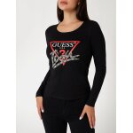 Γυναικείο T-shirt μαύρο με τριγωνικό λογότυπο icon Guess W4BI21I3Z14-JBLK - Image 5