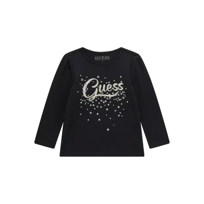 Παιδική Μπλούζα Μακρυμάνικη για Κορίτσι Guess K4BI02J1314-JBLK