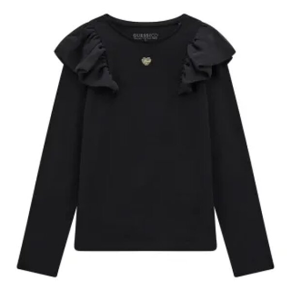 thumb_j4bi23_j1314_jblk_1 Παιδική Μπλούζα με Βολάν για Κορίτσι GUESS  J4BI23J1314-JBLK - Image 1