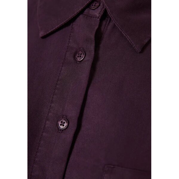 FBL010-102-05_DK_CHERRY_8 Γυναικείο πουκάμισο Loose fit lyocell  cropped  BUDDHA FBL010-102-05-CHERRY - Image 6