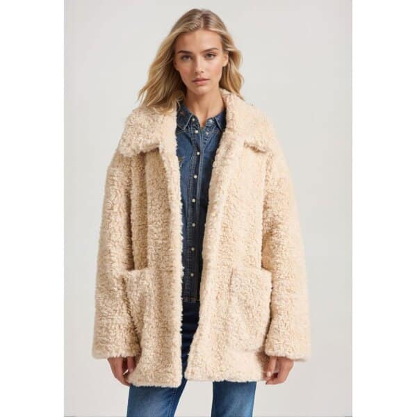 Γυναικεία Γούνα Loose fit faux fur jacket FUNKY BUDDHA FBL010-123-01 - Image 2