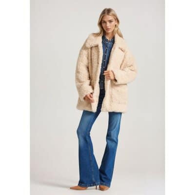 Γυναικεία Γούνα Loose fit faux fur jacket FUNKY BUDDHA FBL010-123-01