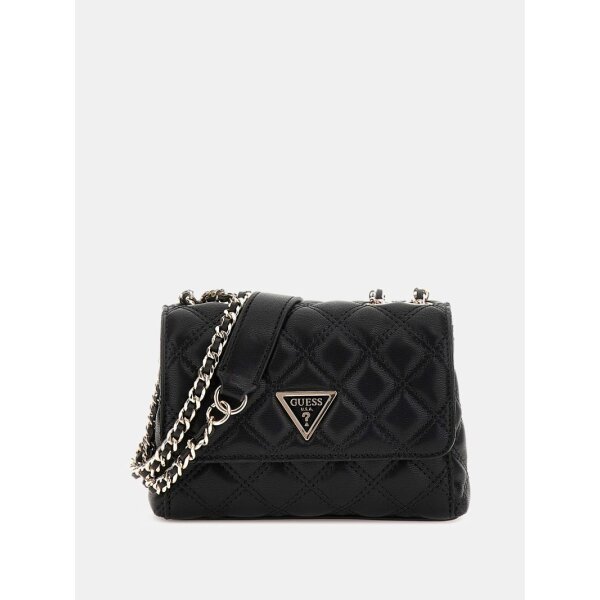 Γυναικεία Μίνι καπιτονέ τσάντα χιαστί giully Guess HWQG8748740-BLA - Image 1