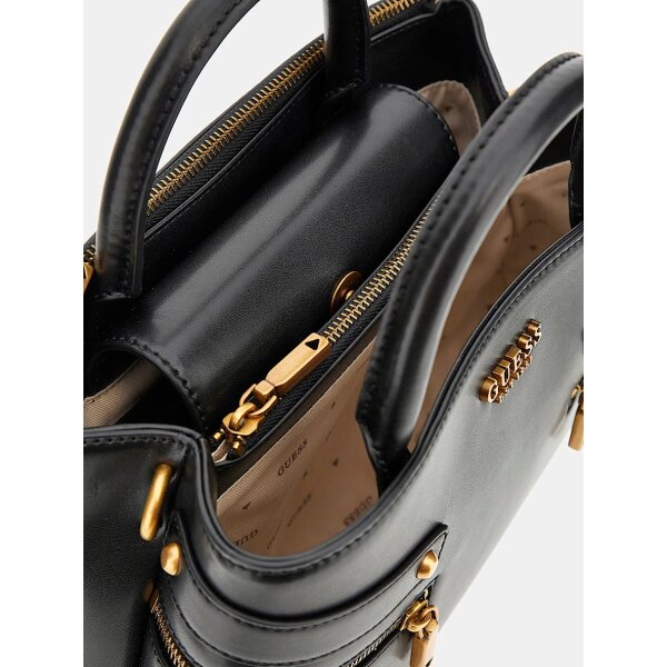 HWVB9345060-BLA-ALT6 Γυναικεία Τσάντα  χειρός trissa με φερμουάρ HWVB9345060-BLA - Image 3