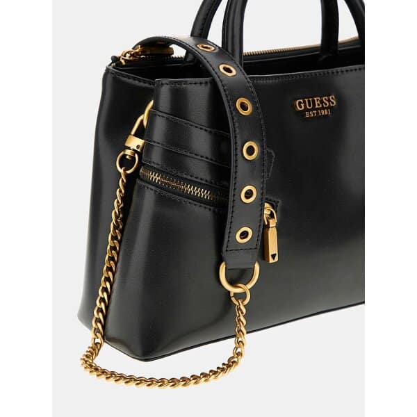 HWVB9345060-BLA-ALT7 Γυναικεία Τσάντα  χειρός trissa με φερμουάρ HWVB9345060-BLA - Image 4