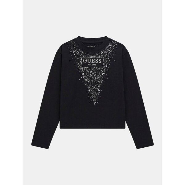Παιδική Μπλούζα jersey με στρας Guess μαύρο J4BI14J1314-JBLK - Image 1