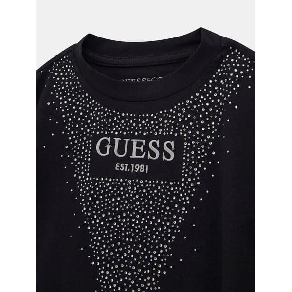 Παιδική Μπλούζα jersey με στρας Guess μαύρο J4BI14J1314-JBLK - Image 3