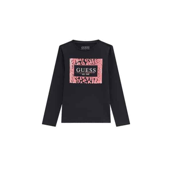 J4BI18J1314-1 Παιδική Μπλούζα με λογότυπο μπροστά Guess J4BI18J1314-JBLK - Image 2