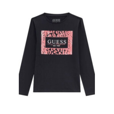 Παιδική Μπλούζα με λογότυπο μπροστά Guess J4BI18J1314-JBLK