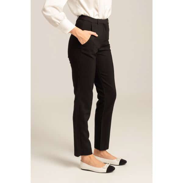 Γυναικείο Ψηλόμεσο παντελόνι σε ίσια γραμμή CLAUDY Mind Matter MML24-02-03-005-BLACK - Image 4