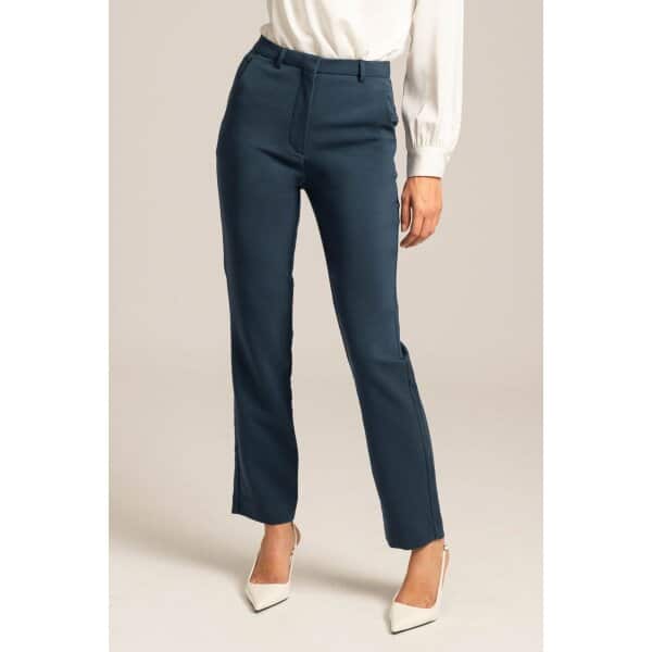 MML24-02-03-005_PETROL_2_1728396615 Γυναικείο Ψηλόμεσο παντελόνι σε ίσια γραμμή CLAUDY Mind Matter MML24-02-03-005_PETROL - Image 2