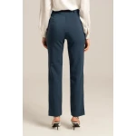 Γυναικείο Ψηλόμεσο παντελόνι σε ίσια γραμμή CLAUDY Mind Matter MML24-02-03-005_PETROL - Image 4