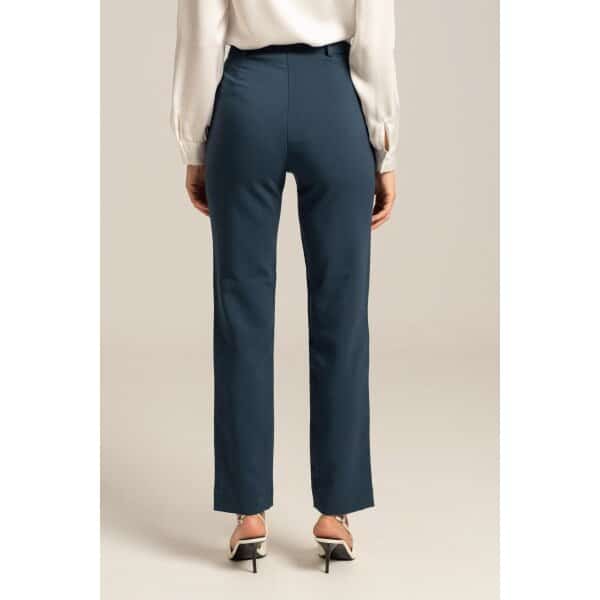 MML24-02-03-005_PETROL_4_1728396616 Γυναικείο Ψηλόμεσο παντελόνι σε ίσια γραμμή CLAUDY Mind Matter MML24-02-03-005_PETROL - Image 4