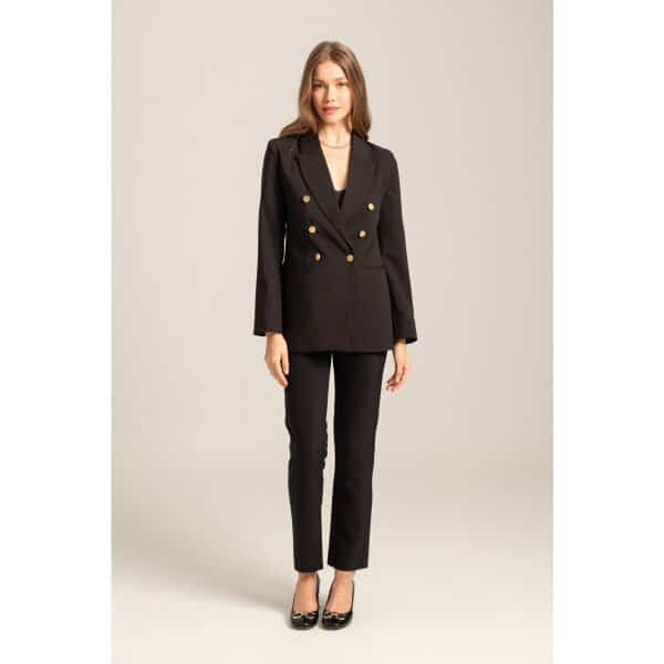 MML24-02-05-003_BLACK_1_1728385274 Γυναικείο Σταυρωτό σακάκι MONIKA  Mind Matter MML24-02-05-003_BLACK - Image 2